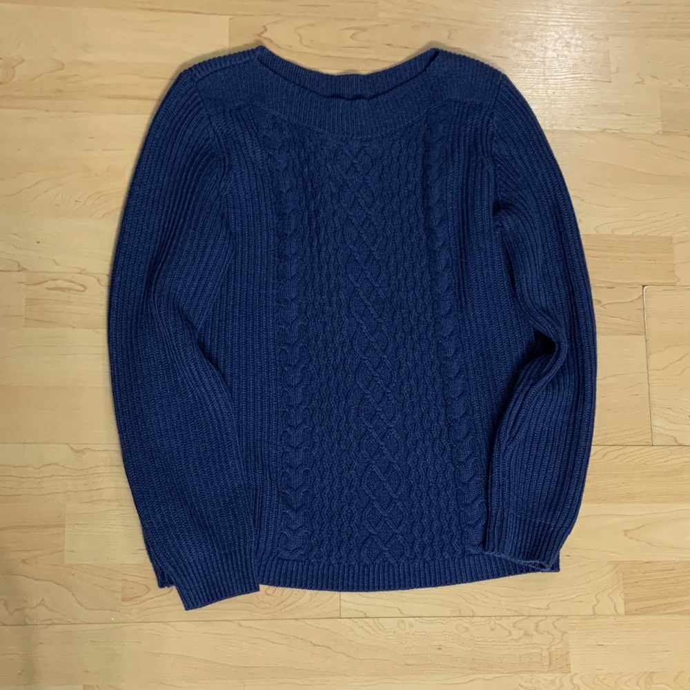 Tommy Hilfiger Women's Navy Cable Knit Sweater